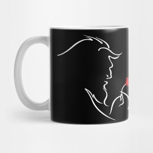 Beauty and the Beast Outline Mug